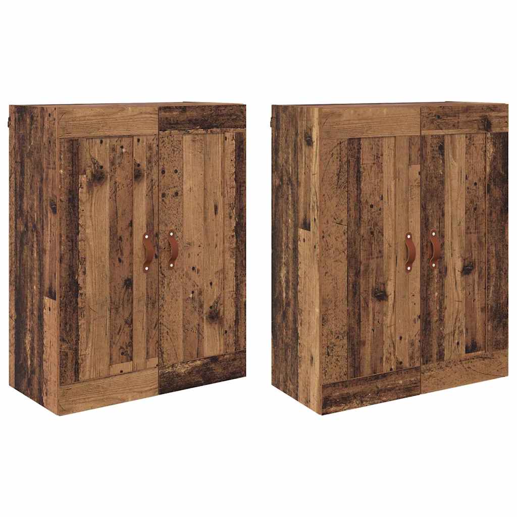 Wandmontierter Schrank 2 pcs Altholz 69,5 x 34 x 90 cm