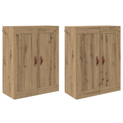 Wandmontierter Schrank 2 pcs Artisan-Eiche 69,5 x 34 x 90 cm