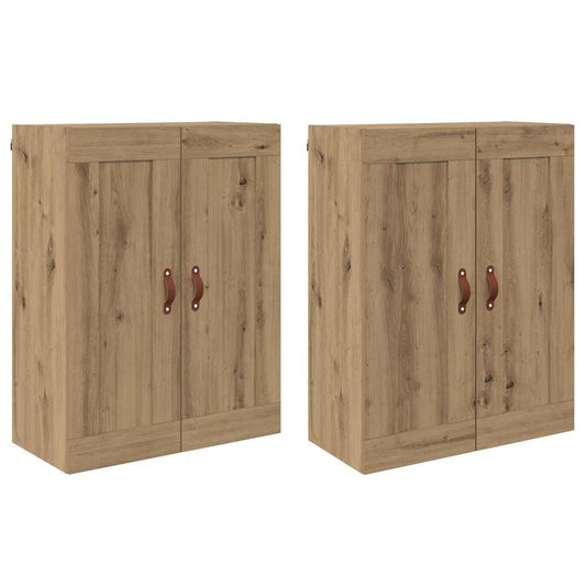 Wandmontierter Schrank 2 pcs Artisan-Eiche 69,5 x 34 x 90 cm