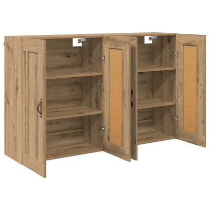 Wandmontierter Schrank 2 pcs Artisan-Eiche 69,5 x 34 x 90 cm