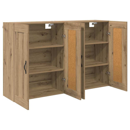 Wandmontierter Schrank 2 pcs Artisan-Eiche 69,5 x 34 x 90 cm