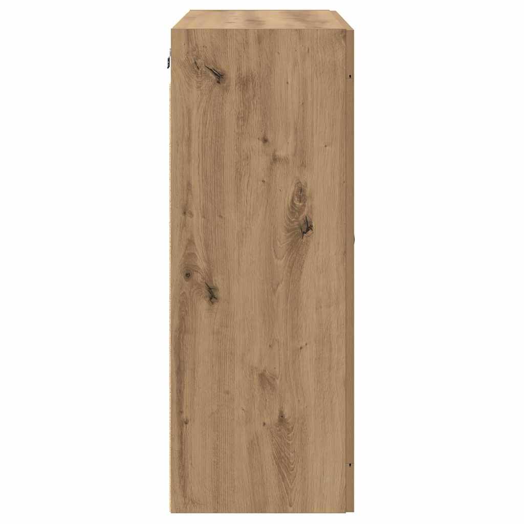Wandmontierter Schrank 2 pcs Artisan-Eiche 69,5 x 34 x 90 cm
