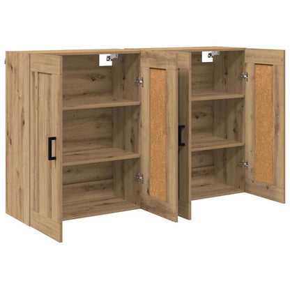 Wandmontierter Schrank 2 pcs Artisan-Eiche 69,5 x 34 x 90 cm