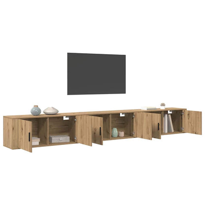 Wand-TV-Schrank Set 3 pcs Artisan-Eiche 100 x 34,5 x 40 cm