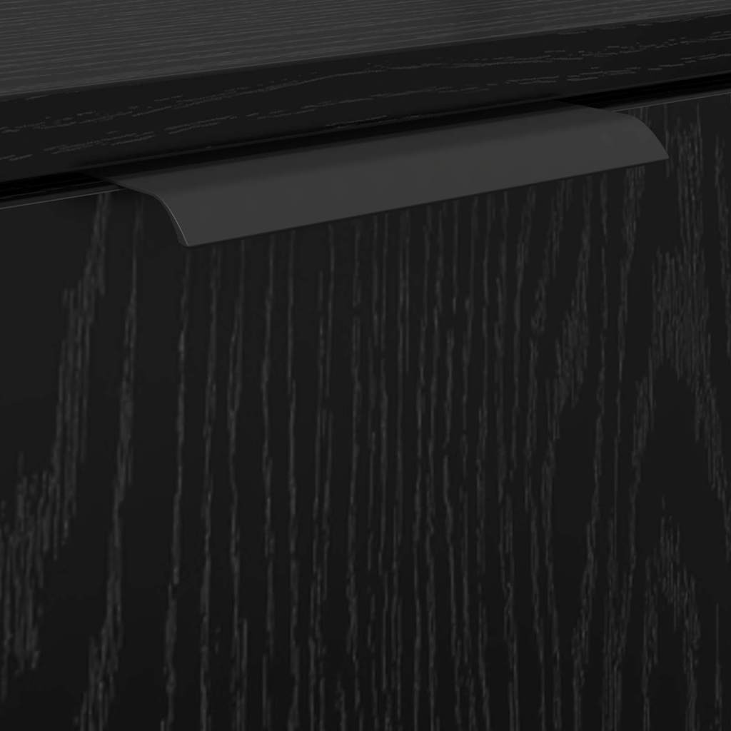 Badezimmerschrank-Set 3 pcs Schwarz Eichen-Optik Holzwerkstoff