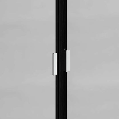 Badezimmerschrank-Set 2 pcs Schwarz Eichen-Optik Holzwerkstoff