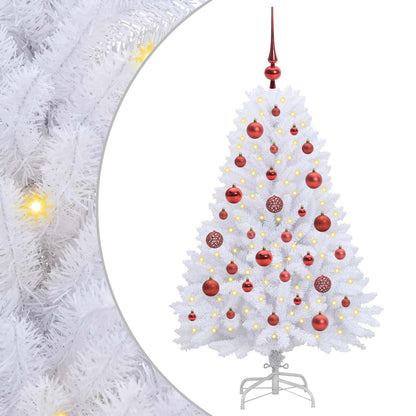 Künstlicher klappbarer Weihnachtsbaum Weiß 120 cm PVC und Stahl
