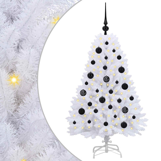 Künstlicher klappbarer Weihnachtsbaum Weiß 120 cm PVC und Stahl