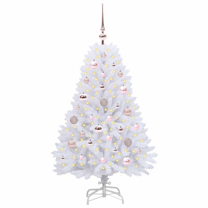 Künstlicher klappbarer Weihnachtsbaum Weiß 120 cm PVC und Stahl