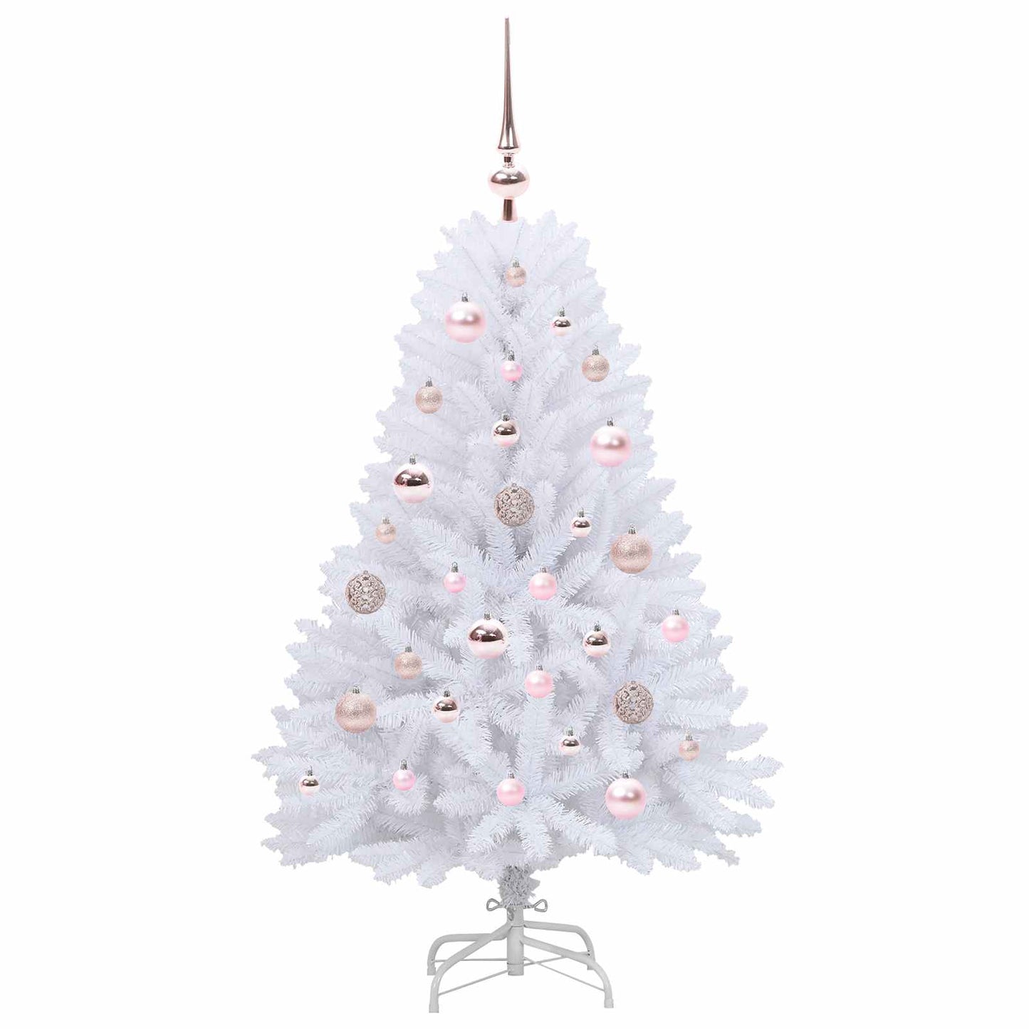 Künstlicher klappbarer Weihnachtsbaum Weiß 120 cm PVC und Stahl