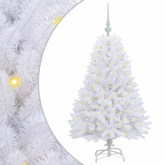 Künstlicher klappbarer Weihnachtsbaum Weiß 120 cm PVC und Stahl