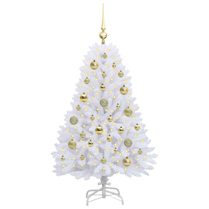 Künstlicher klappbarer Weihnachtsbaum Weiß 120 cm PVC und Stahl