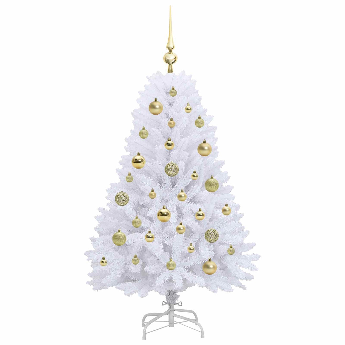Künstlicher klappbarer Weihnachtsbaum Weiß 120 cm PVC und Stahl