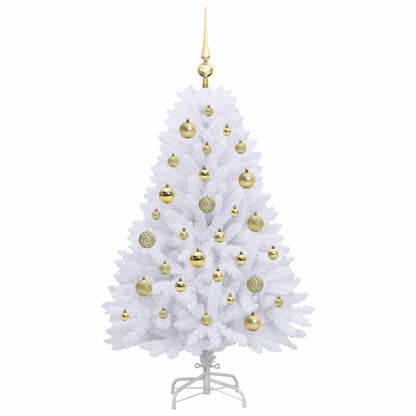 Künstlicher klappbarer Weihnachtsbaum Weiß 120 cm PVC und Stahl