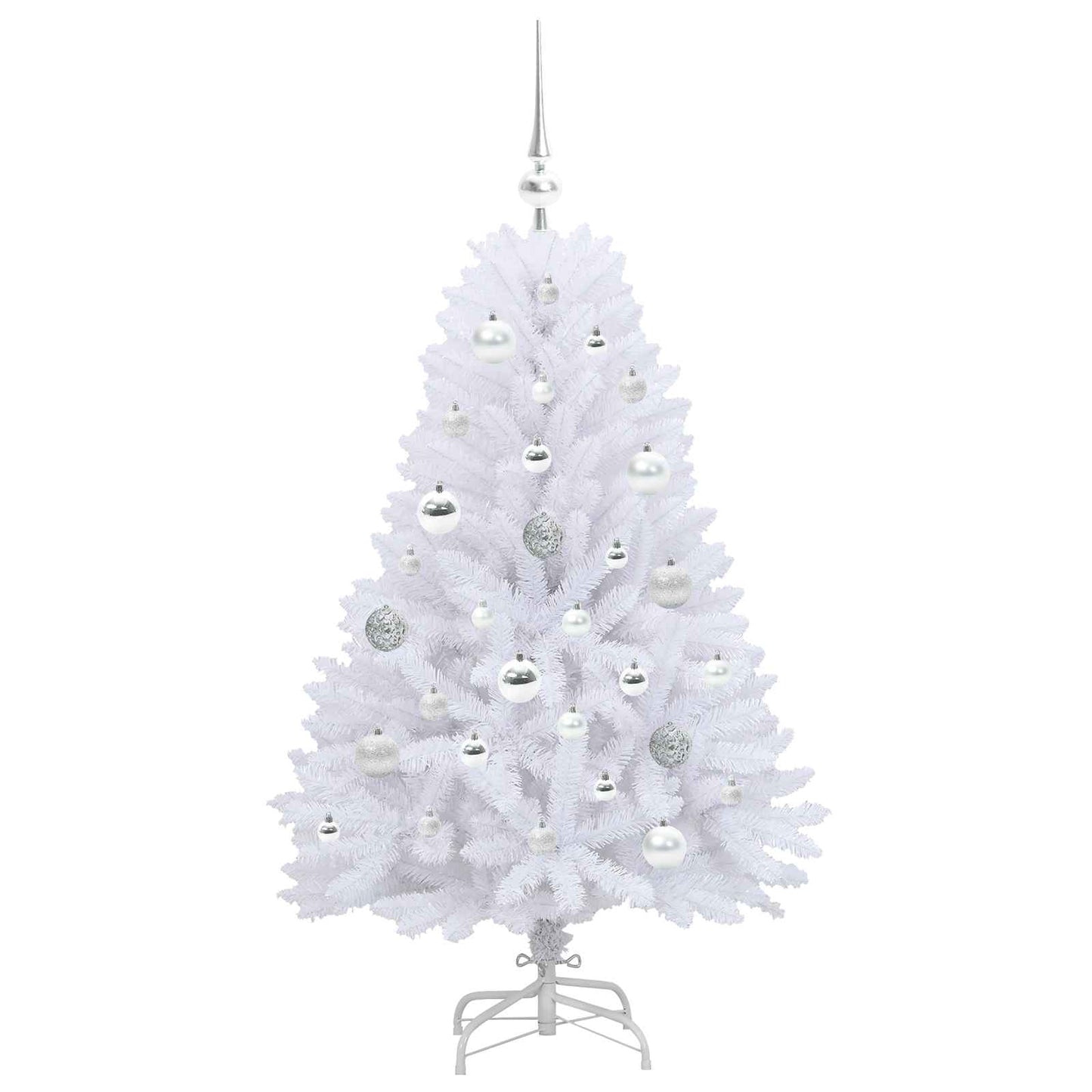 Künstlicher klappbarer Weihnachtsbaum Weiß 120 cm PVC und Stahl