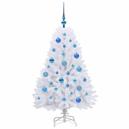 Künstlicher klappbarer Weihnachtsbaum Weiß 120 cm PVC und Stahl
