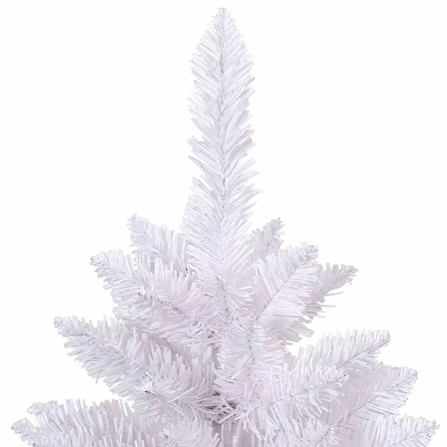 Künstlicher klappbarer Weihnachtsbaum Weiß 180 cm PVC und Stahl