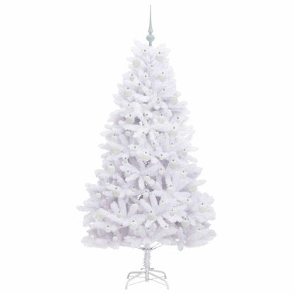 Künstlicher klappbarer Weihnachtsbaum Weiß 180 cm PVC und Stahl