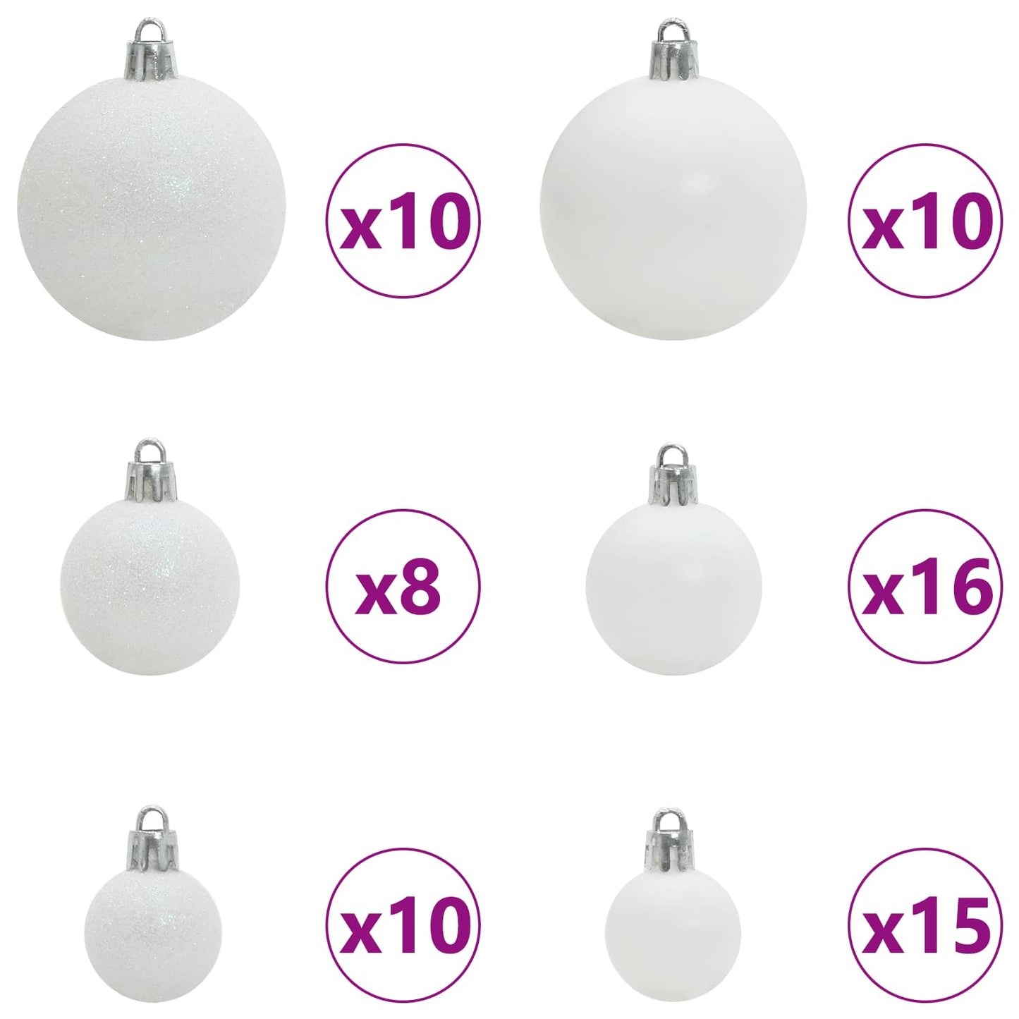 Künstlicher klappbarer Weihnachtsbaum Weiß 180 cm PVC und Stahl