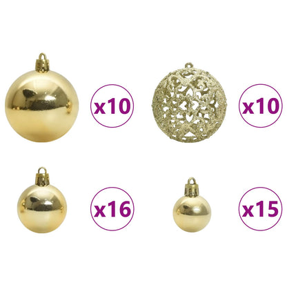 Künstlicher klappbarer Weihnachtsbaum Weiß 180 cm PVC und Stahl