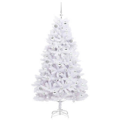 Künstlicher klappbarer Weihnachtsbaum Weiß 180 cm PVC und Stahl
