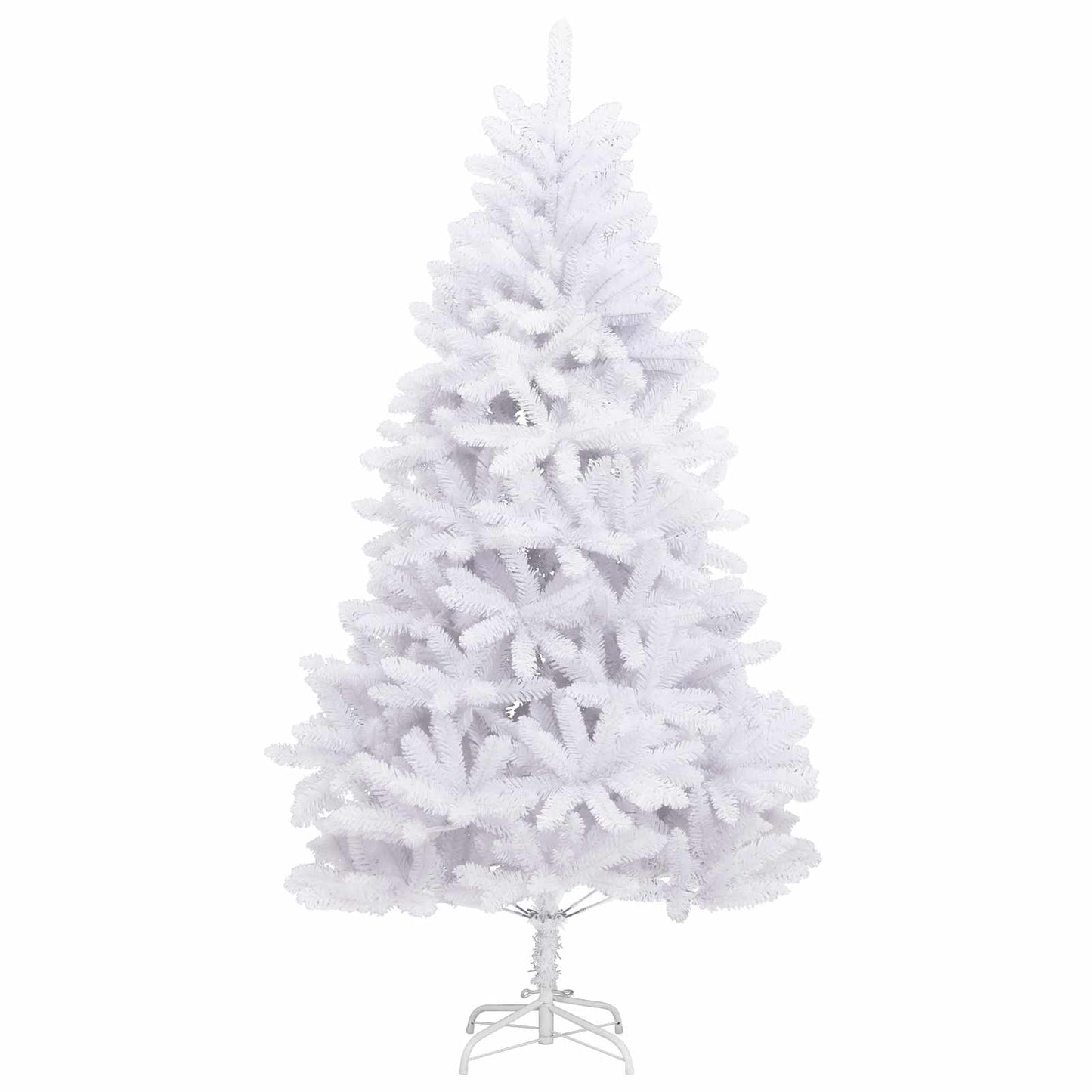 Künstlicher klappbarer Weihnachtsbaum Weiß 180 cm PVC und Stahl