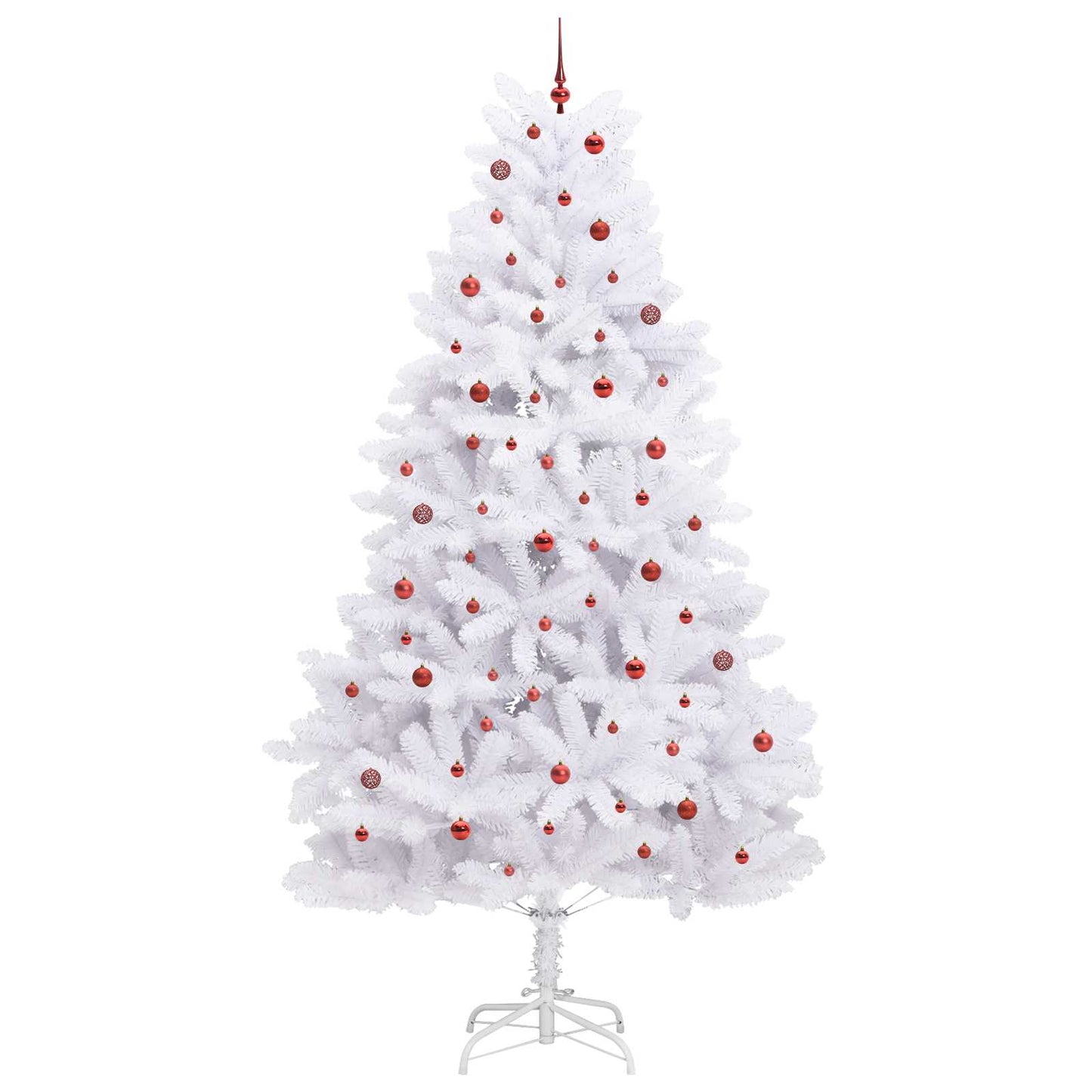 Künstlicher klappbarer Weihnachtsbaum Weiß 300 cm PVC und Stahl