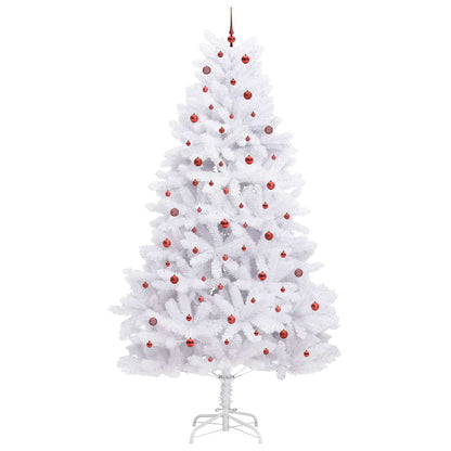 Künstlicher klappbarer Weihnachtsbaum Weiß 300 cm PVC und Stahl