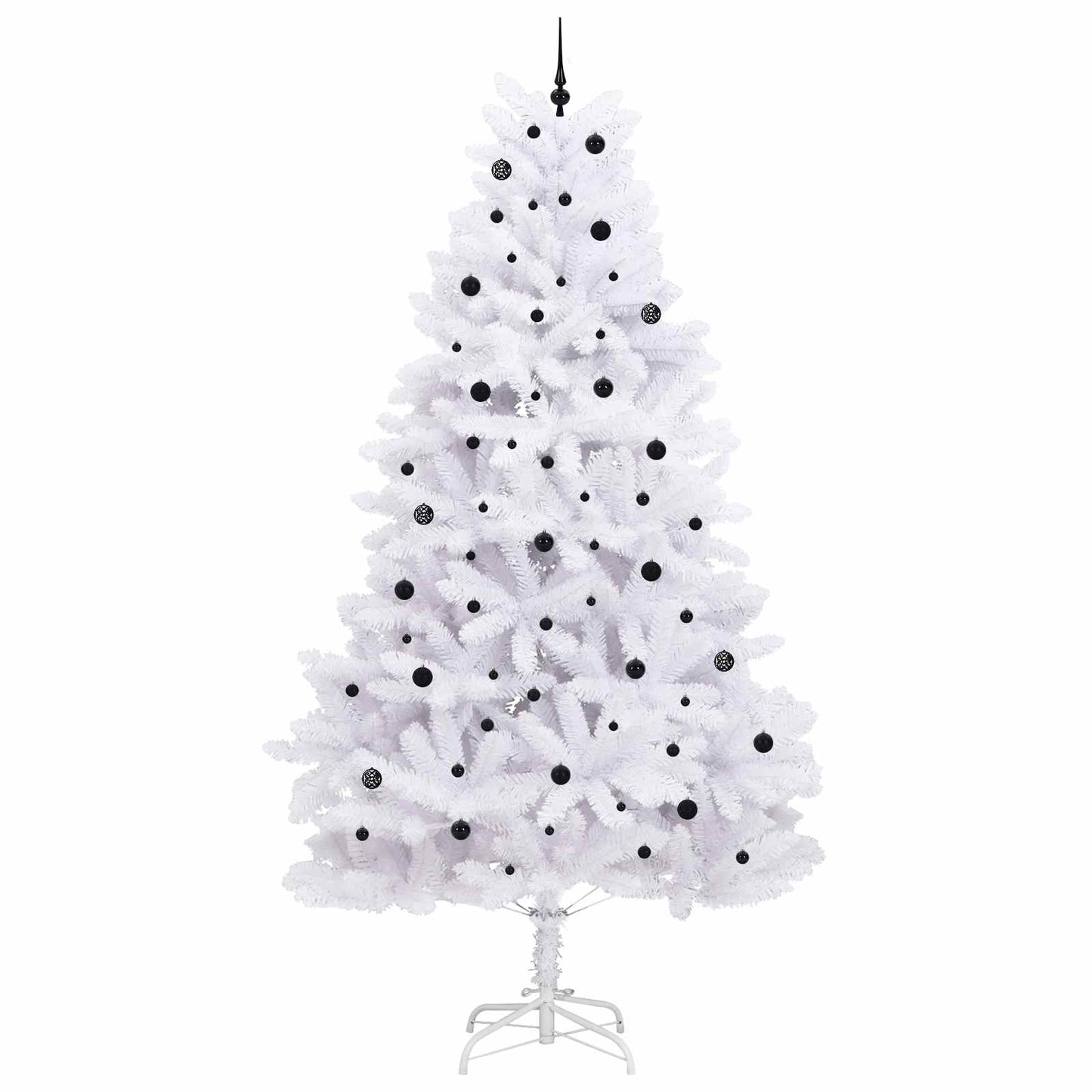 Künstlicher klappbarer Weihnachtsbaum Weiß 300 cm PVC und Stahl