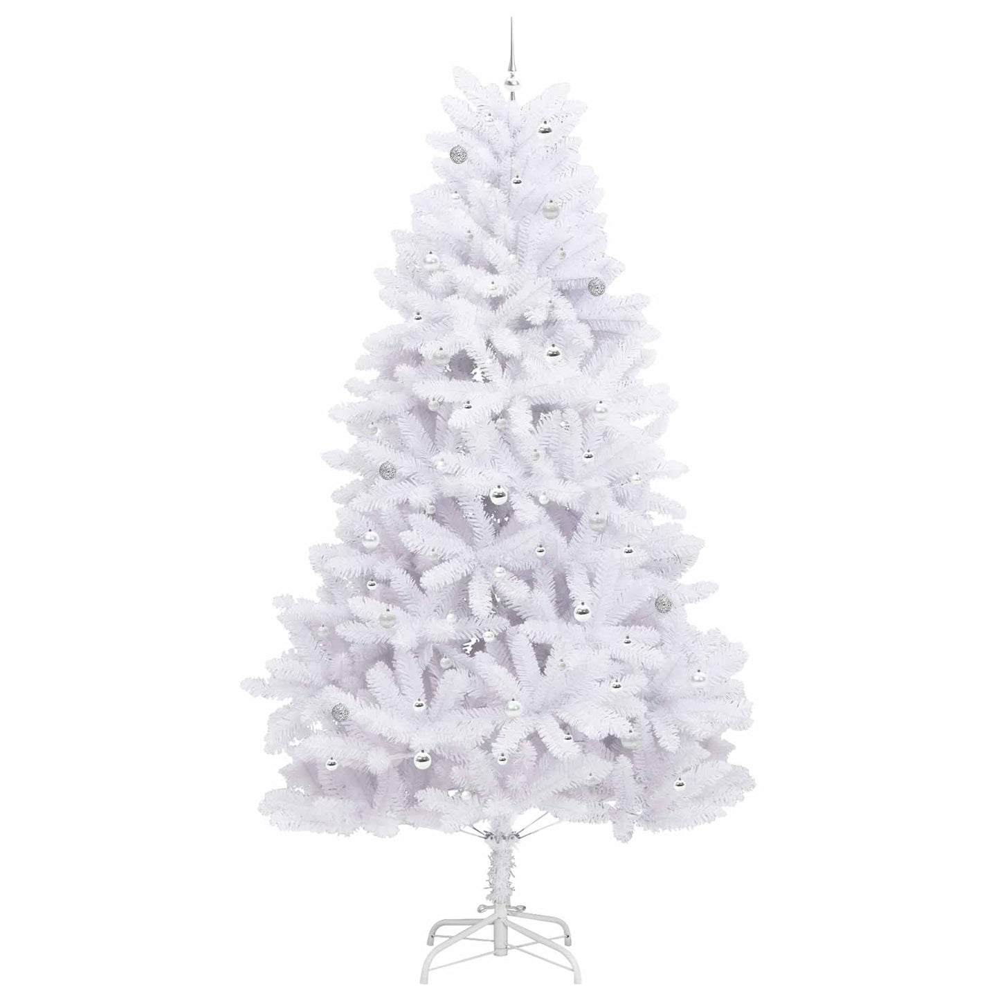 Künstlicher klappbarer Weihnachtsbaum Weiß 300 cm PVC und Stahl