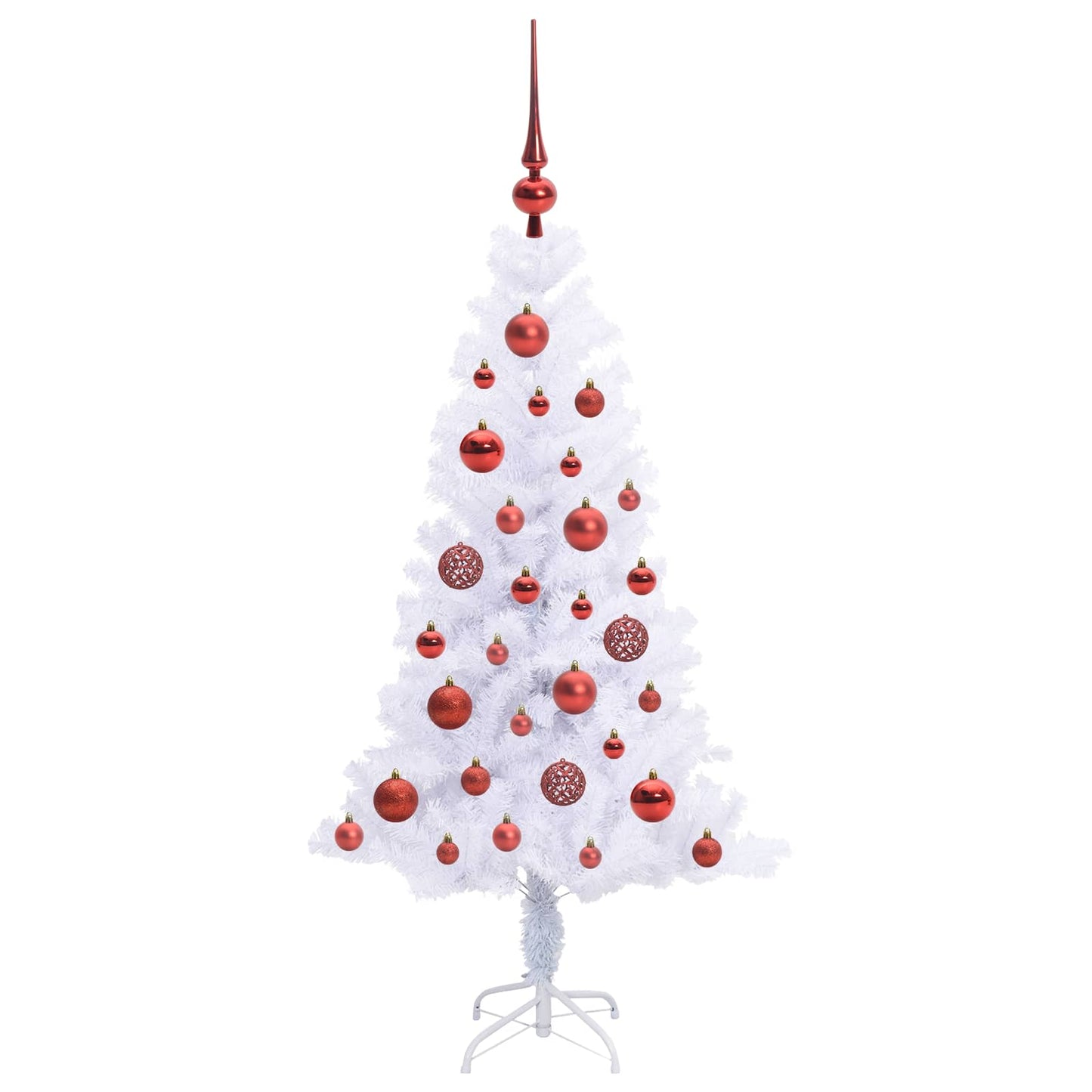 Künstlicher Weihnachtsbaum Weiß 120 cm PVC und Stahl
