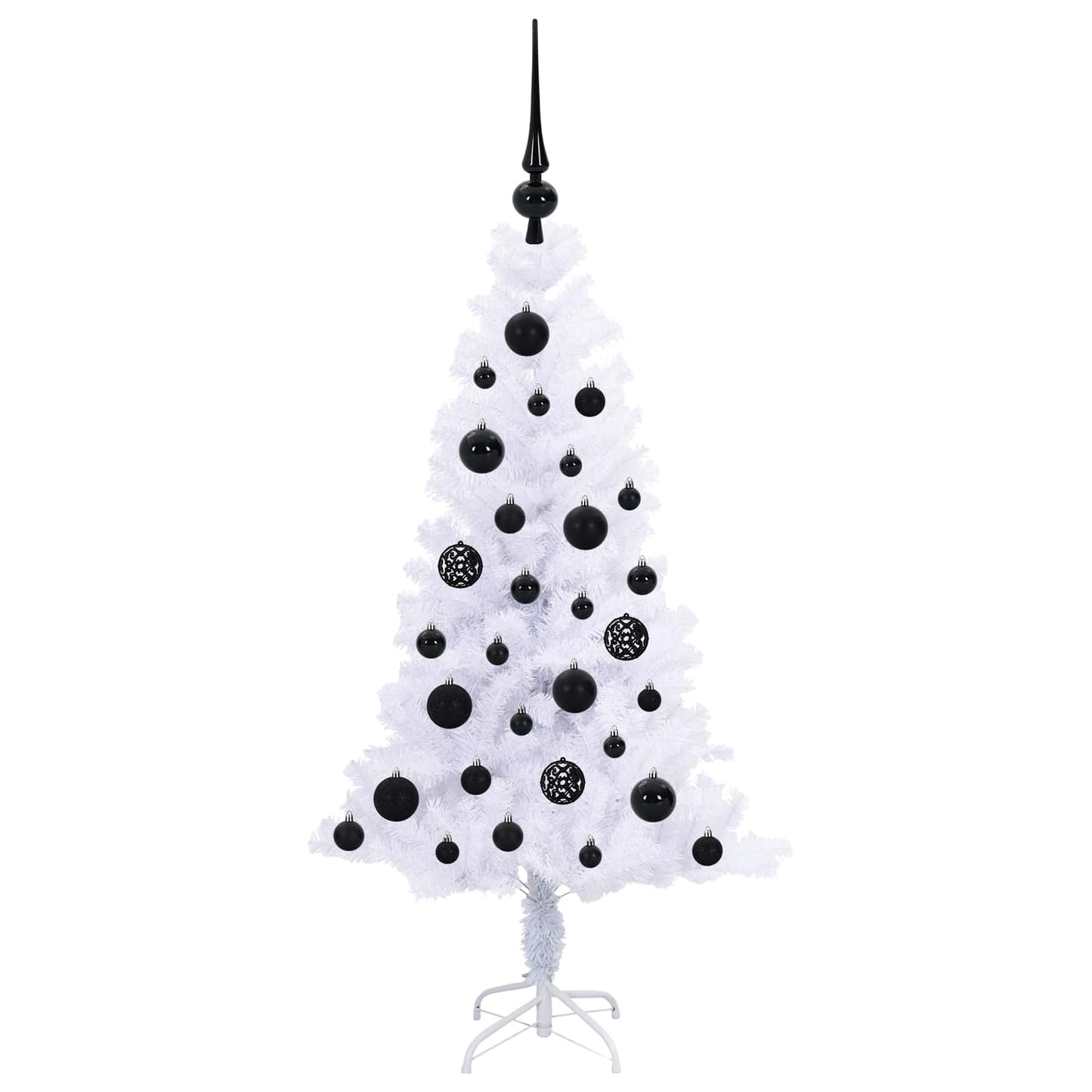 Künstlicher Weihnachtsbaum Weiß 120 cm PVC und Stahl