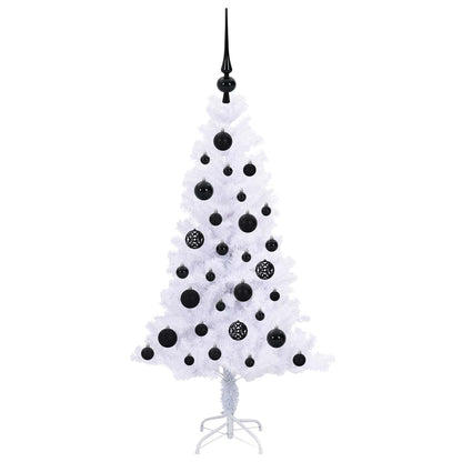 Künstlicher Weihnachtsbaum Weiß 120 cm PVC und Stahl