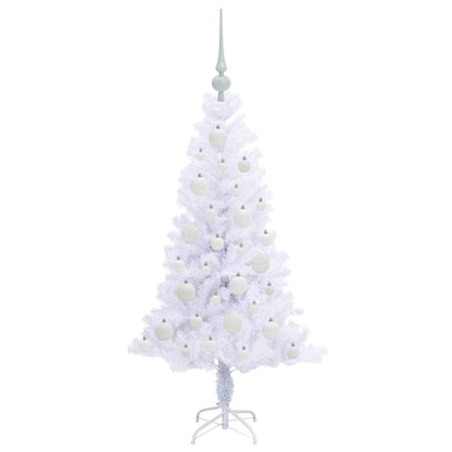 Künstlicher Weihnachtsbaum Weiß 120 cm PVC und Stahl