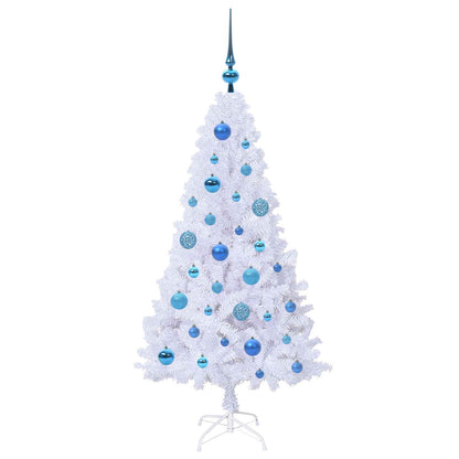 Künstlicher Weihnachtsbaum Weiß 120 cm PVC und Stahl