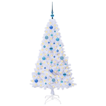 Künstlicher Weihnachtsbaum Weiß 150 cm PVC und Stahl