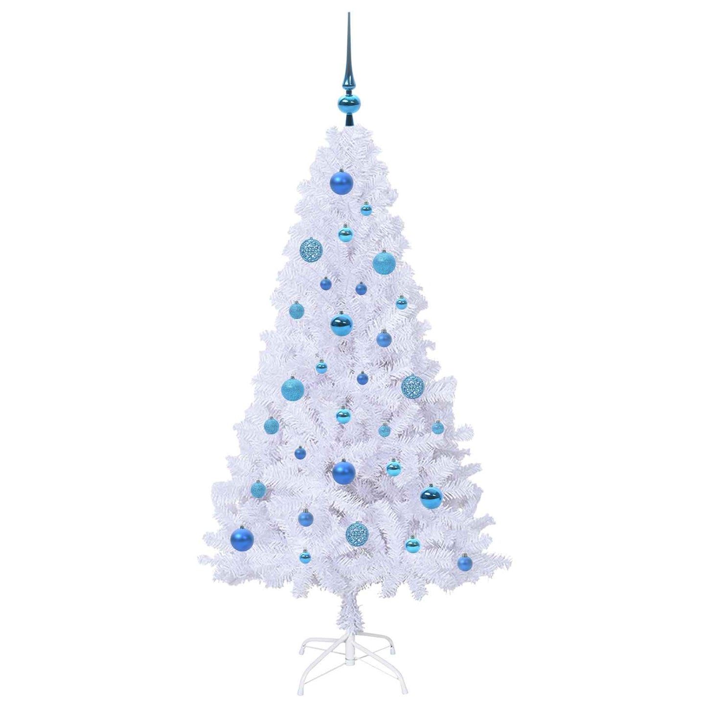 Künstlicher Weihnachtsbaum Weiß 150 cm PVC und Stahl
