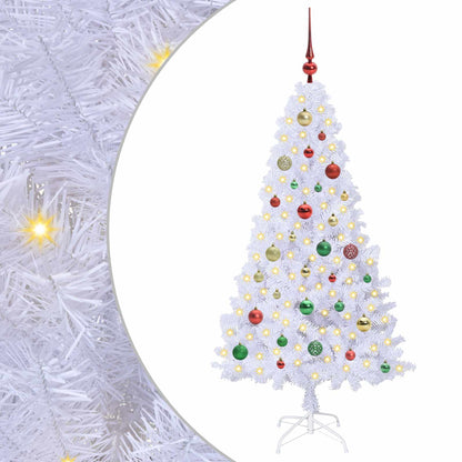 Künstlicher Weihnachtsbaum Weiß 150 cm PVC und Stahl