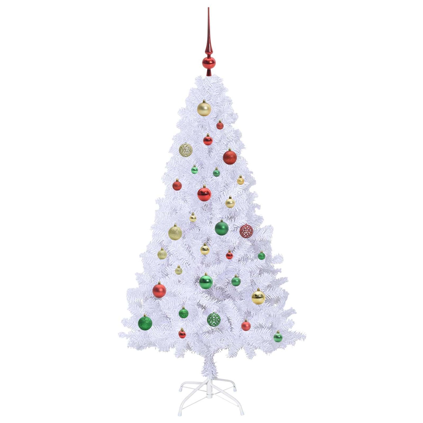 Künstlicher Weihnachtsbaum Weiß 150 cm PVC und Stahl
