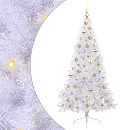 Künstlicher Weihnachtsbaum Weiß 180 cm PVC und Stahl