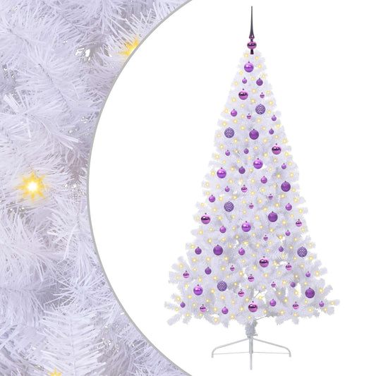 Künstlicher Weihnachtsbaum Weiß 180 cm PVC und Stahl