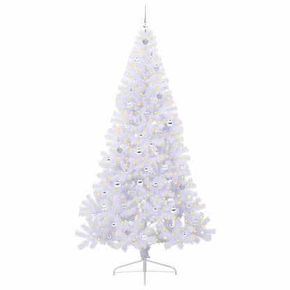 Künstlicher Weihnachtsbaum Weiß 240 cm PVC und Stahl