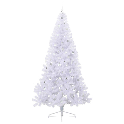Künstlicher Weihnachtsbaum Weiß 240 cm PVC und Stahl