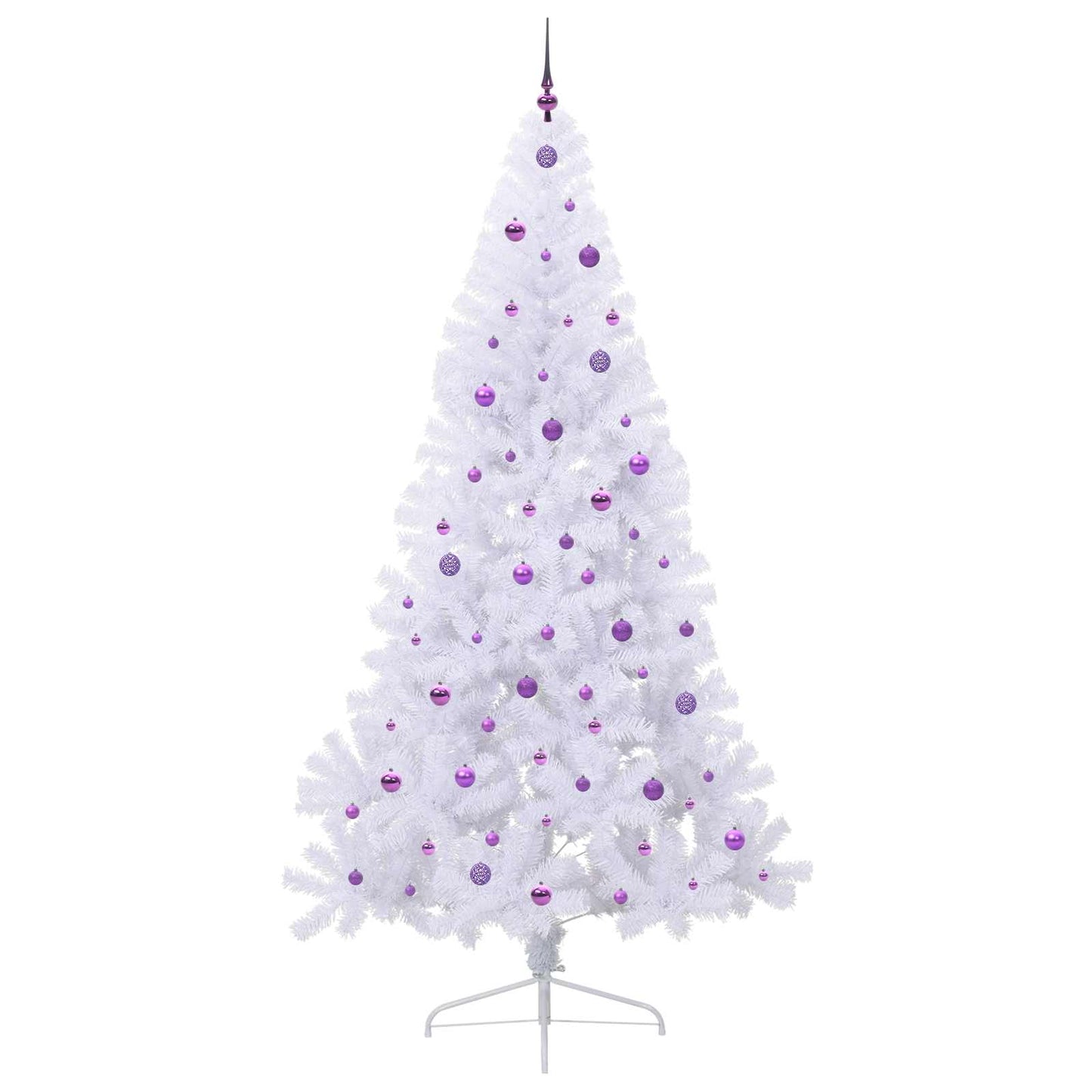 Künstlicher Weihnachtsbaum Weiß 240 cm PVC und Stahl