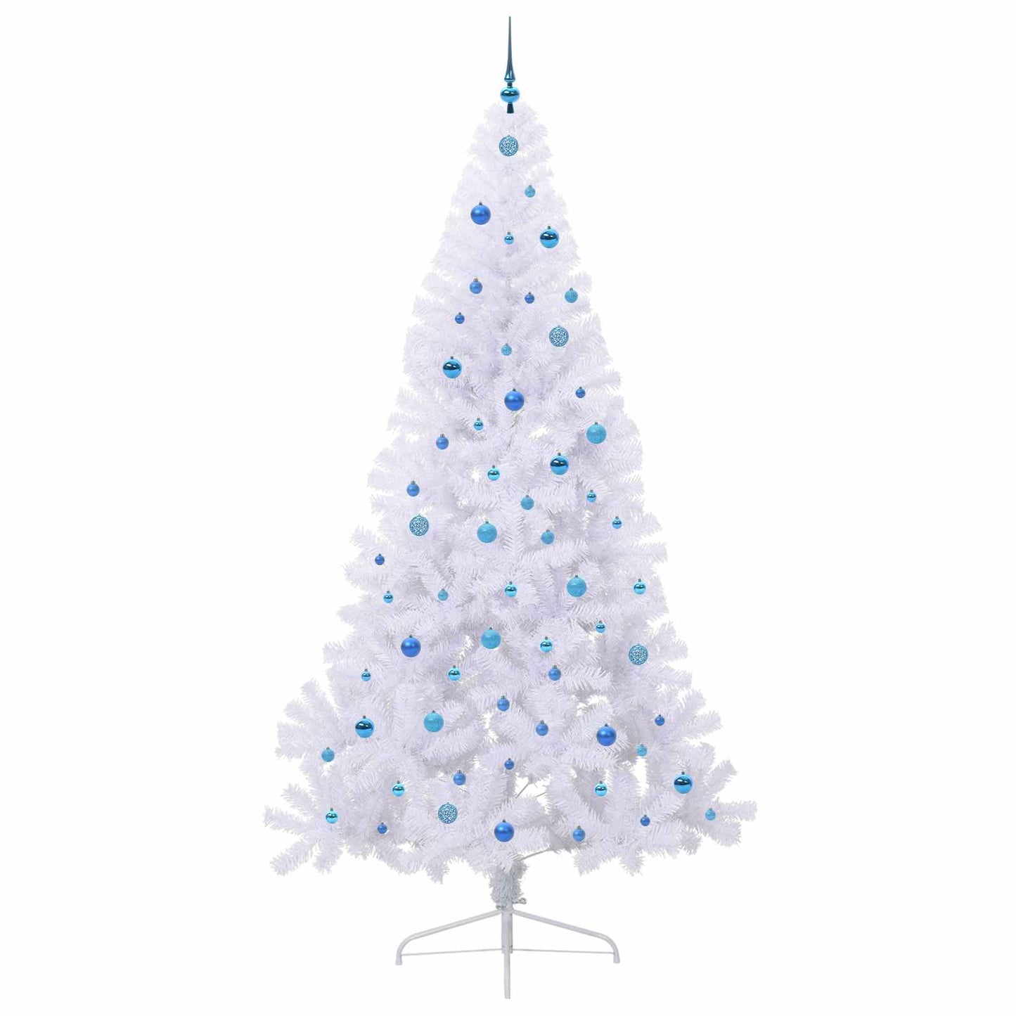 Künstlicher Weihnachtsbaum Weiß 240 cm PVC und Stahl