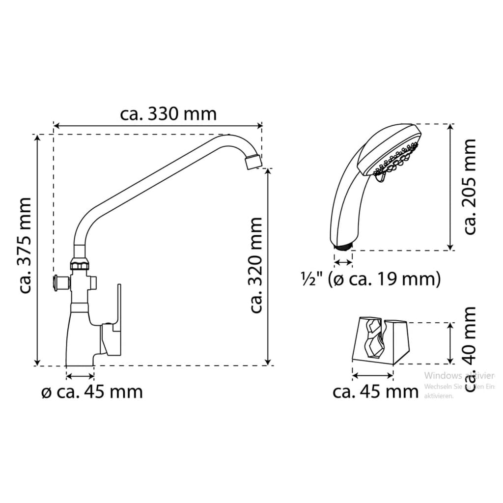 EISL Kombi-Mischbatterie für Badewanne und Waschtisch SPEED II Chrom