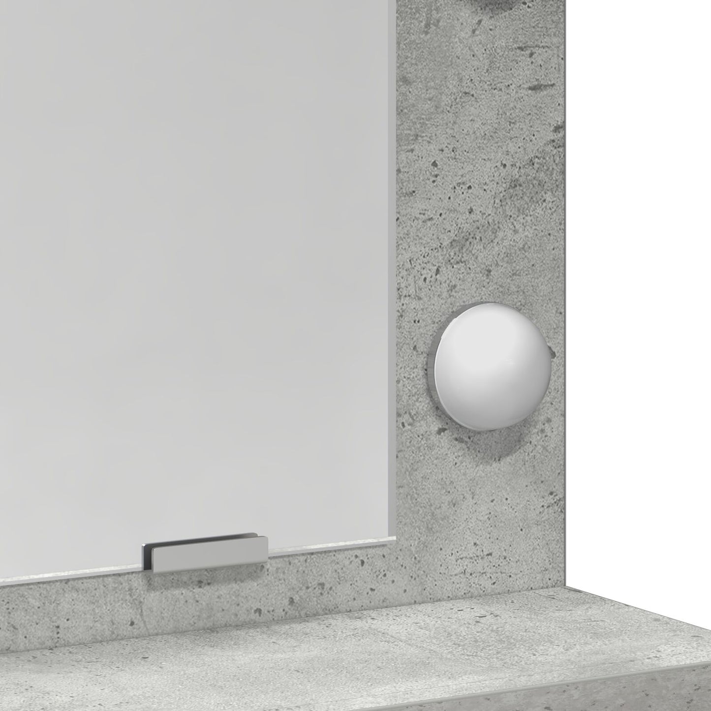Schminktisch mit LED-Lichtern in Beton Grau 79x41x135 cm
