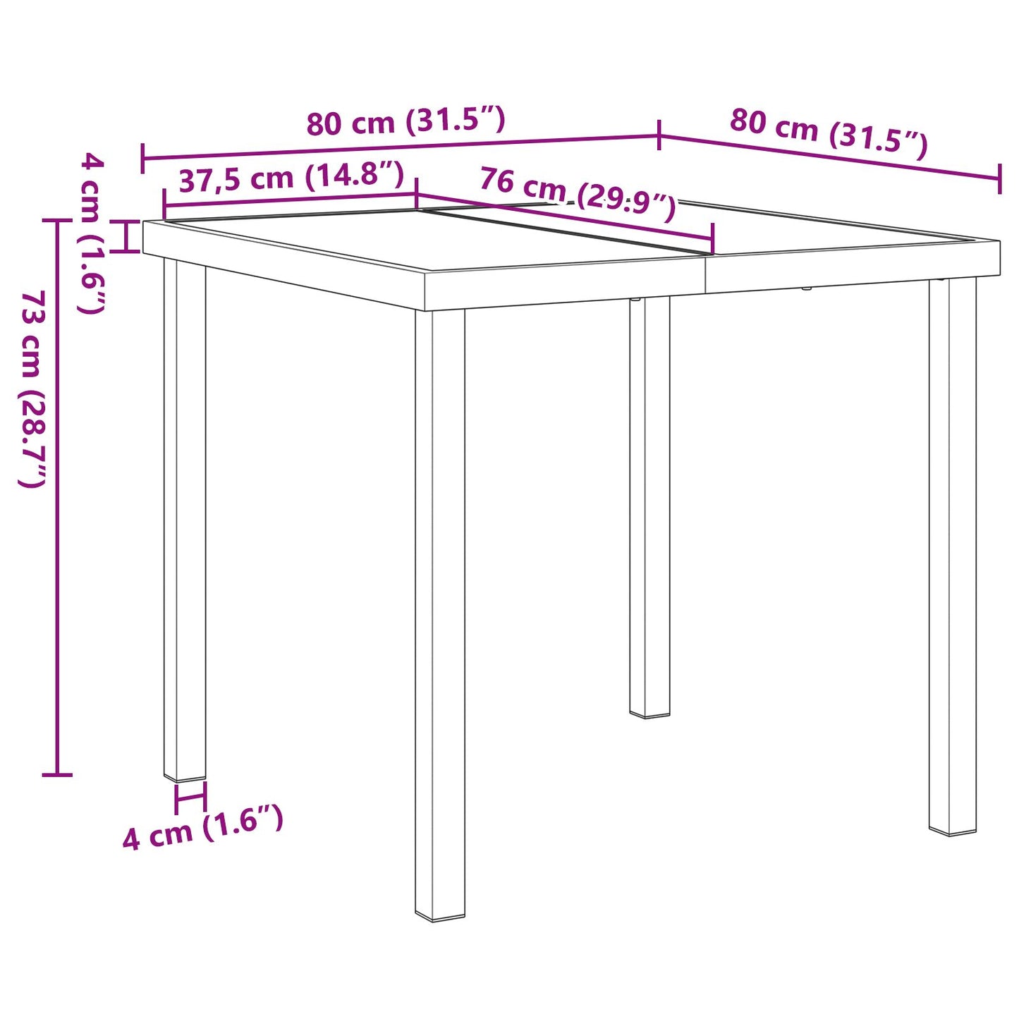 3-teilige Garten-Essgruppe Schwarz PVC Rattan