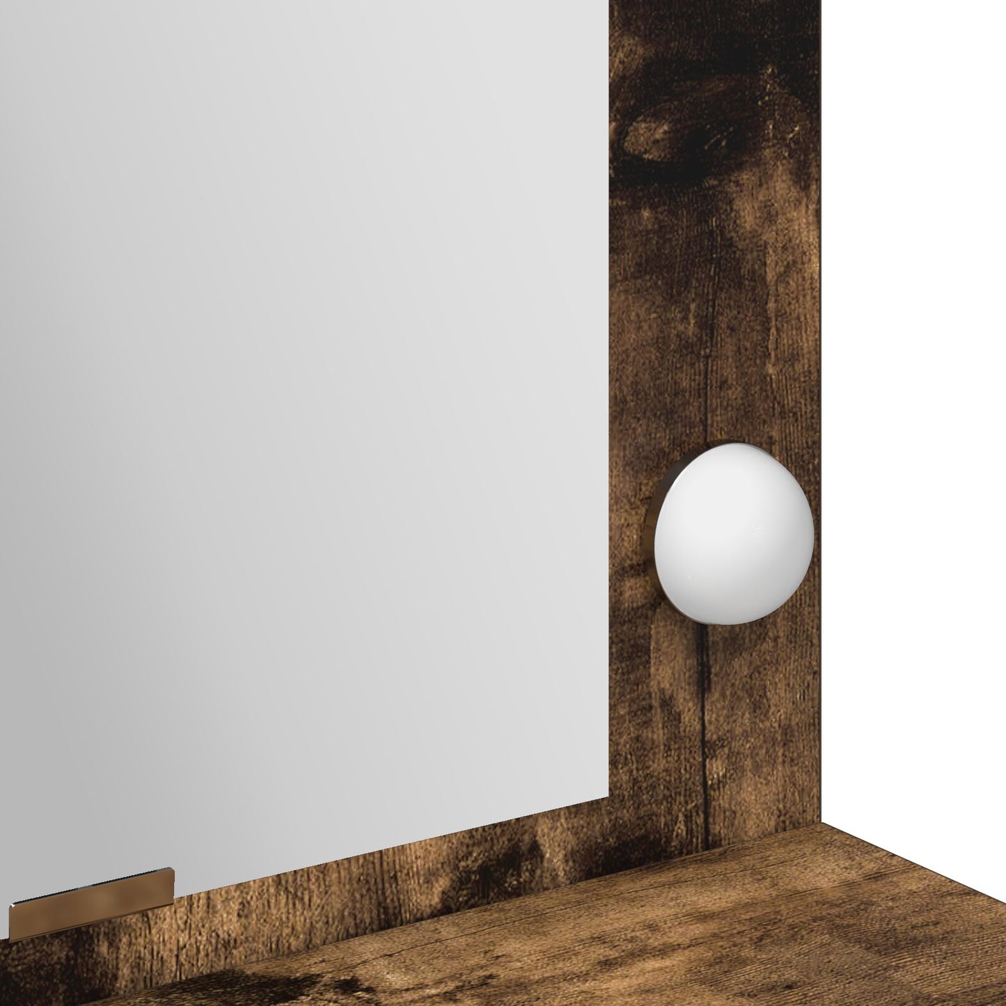 Schminktisch mit LED-Lichtern in Raucheiche 100x41x135 cm