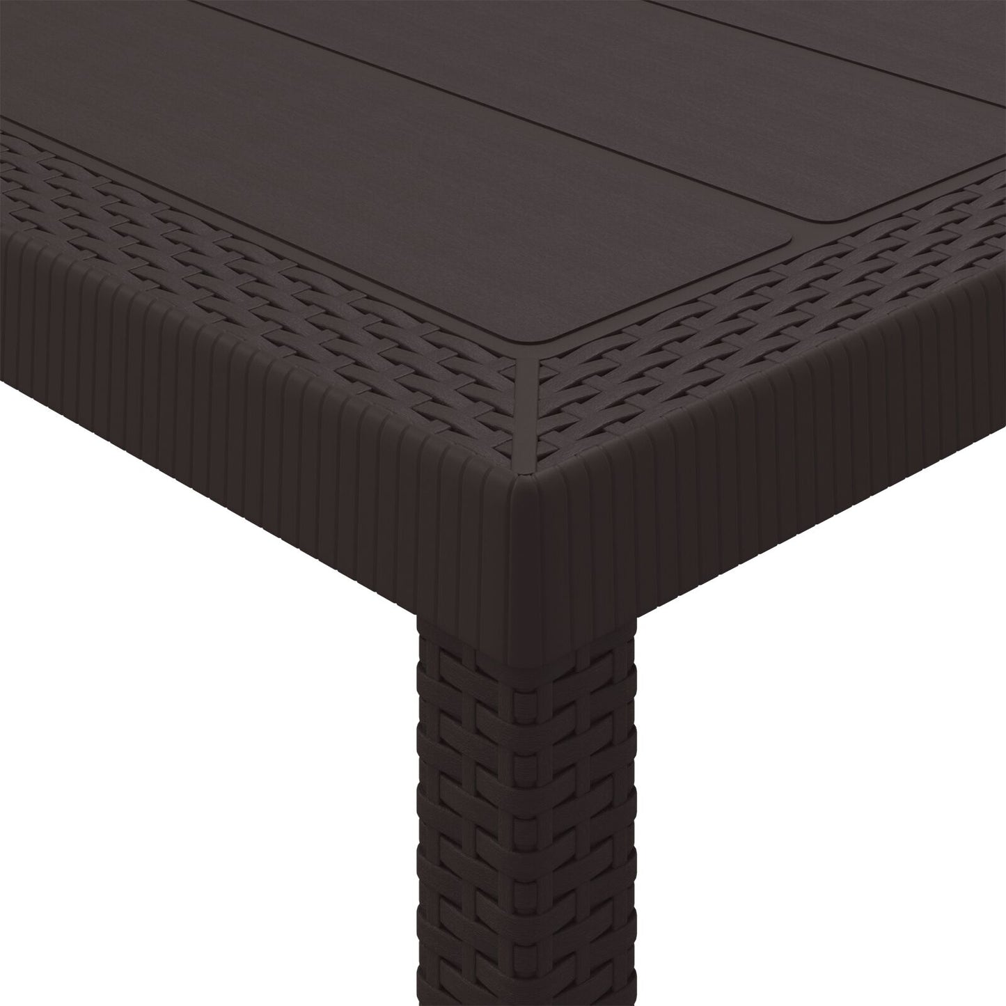 9-teiliges Garten Essgruppe mit Auflagen Braun Poly Rattan